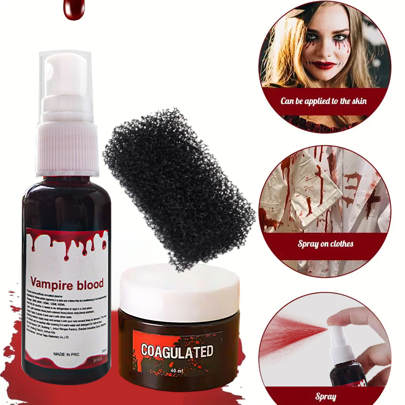 Body Paint Sfx - Kit Riasan Darah Palsu Halloween 3Pcs