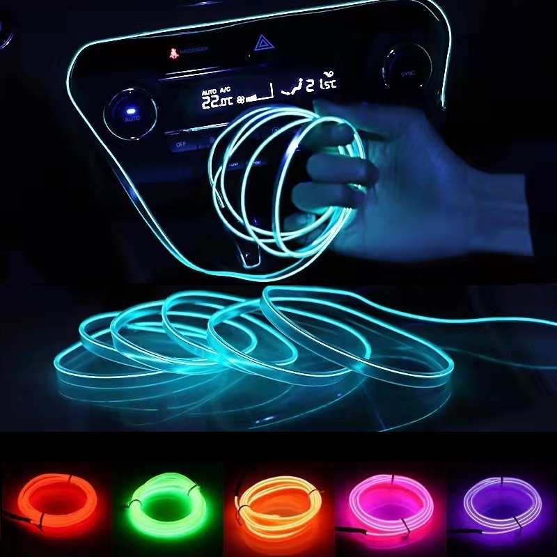 Led El Wire - 10M/3M/5M LED Neon Strip Pencahayaan Interior
