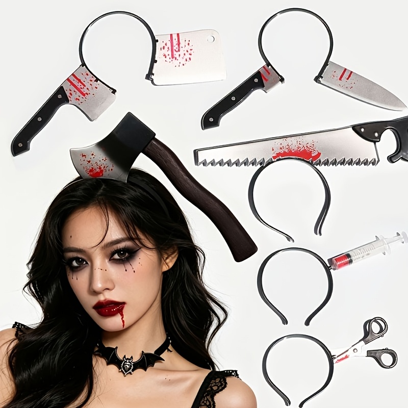 Cosplay Prop Axe - Dekorasi Halloween, Hiasan Kepala Berbentuk Kapak,