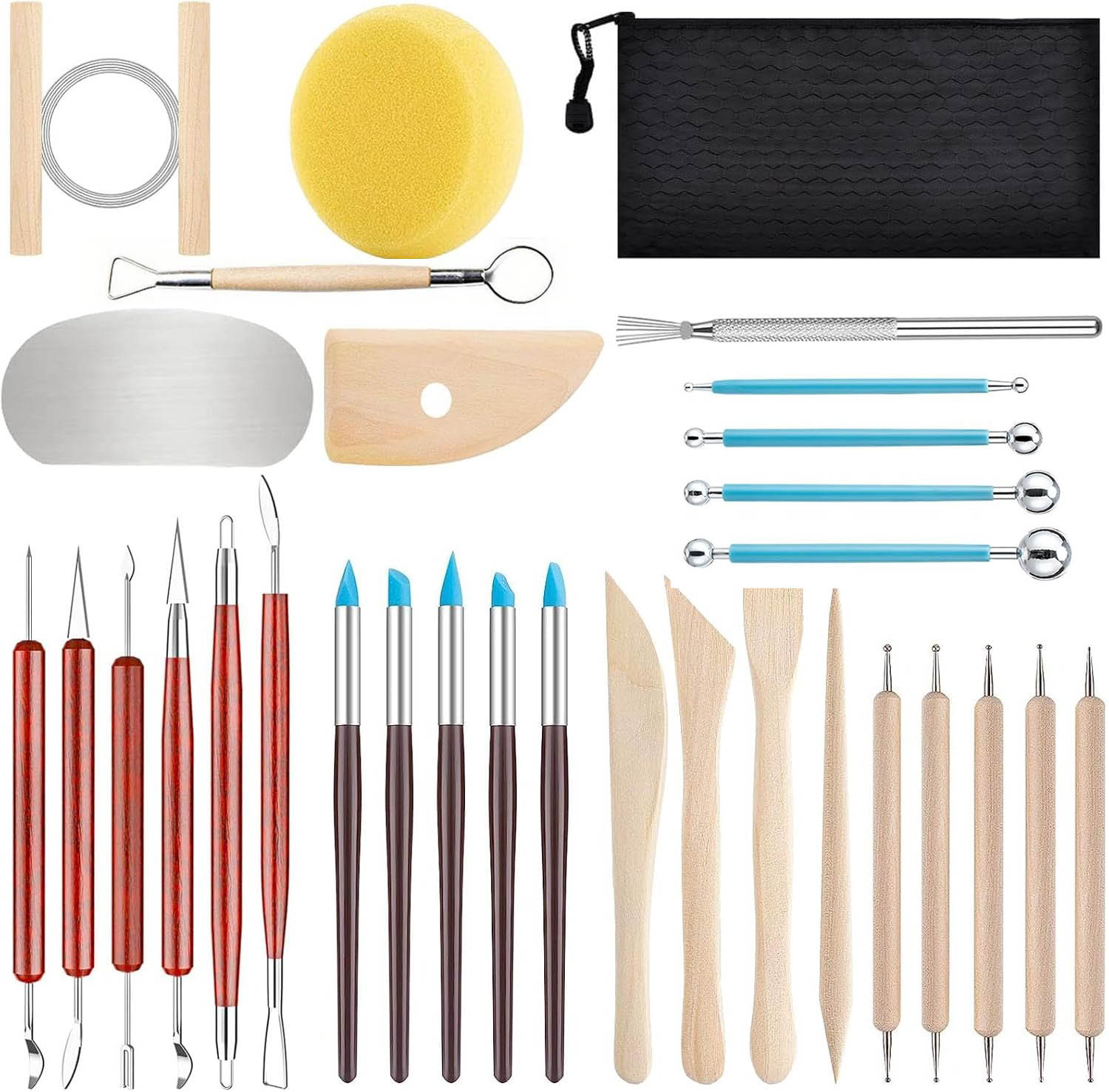 Craft Knife Set - 31 Buah/Set Alat Tembikar Pembuatan Keramik