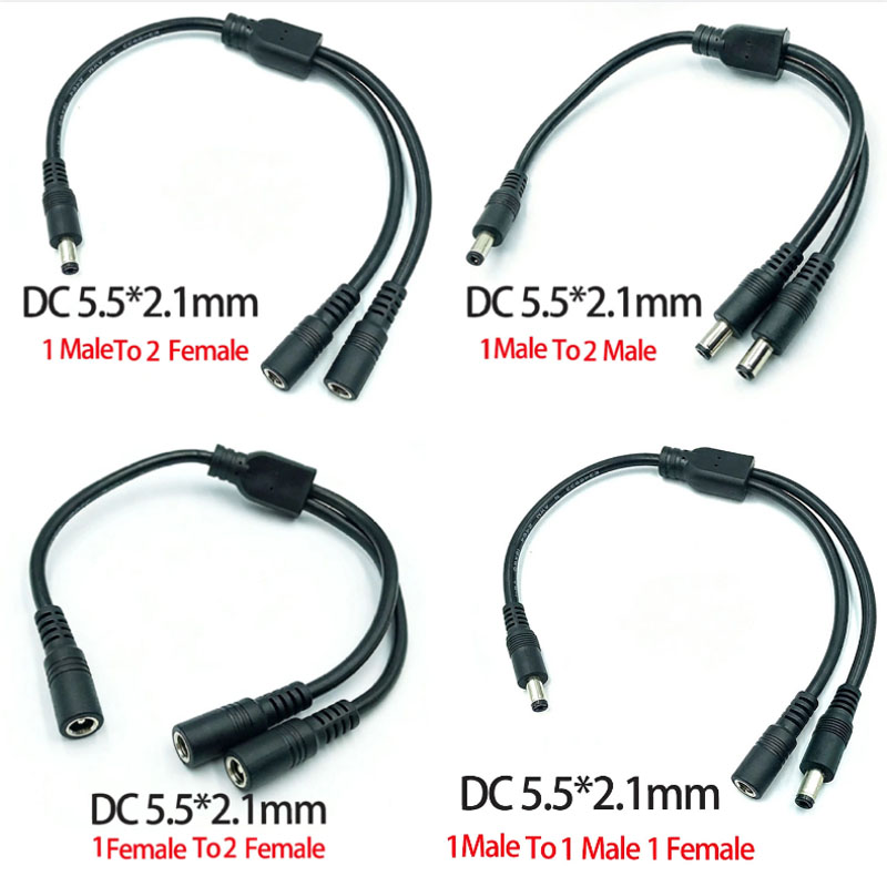 1 Buah DC 5.5Mm * 2.1Mm 1 Ke 2 - Led El Wire ulasan dan harga