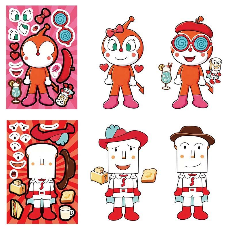 Stiker kolase Anpanman, stiker - Cosplay Prop Diy ulasan dan harga