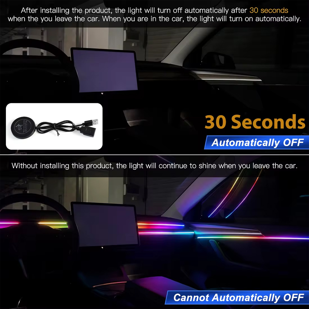 Lampu sekitar Interior mobil a - Led El Wire ulasan dan harga