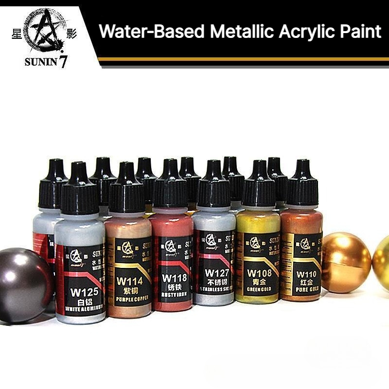 SUNIN 7 W101-124 20ml Cat Akri - Metallic Spray Paint ulasan dan harga