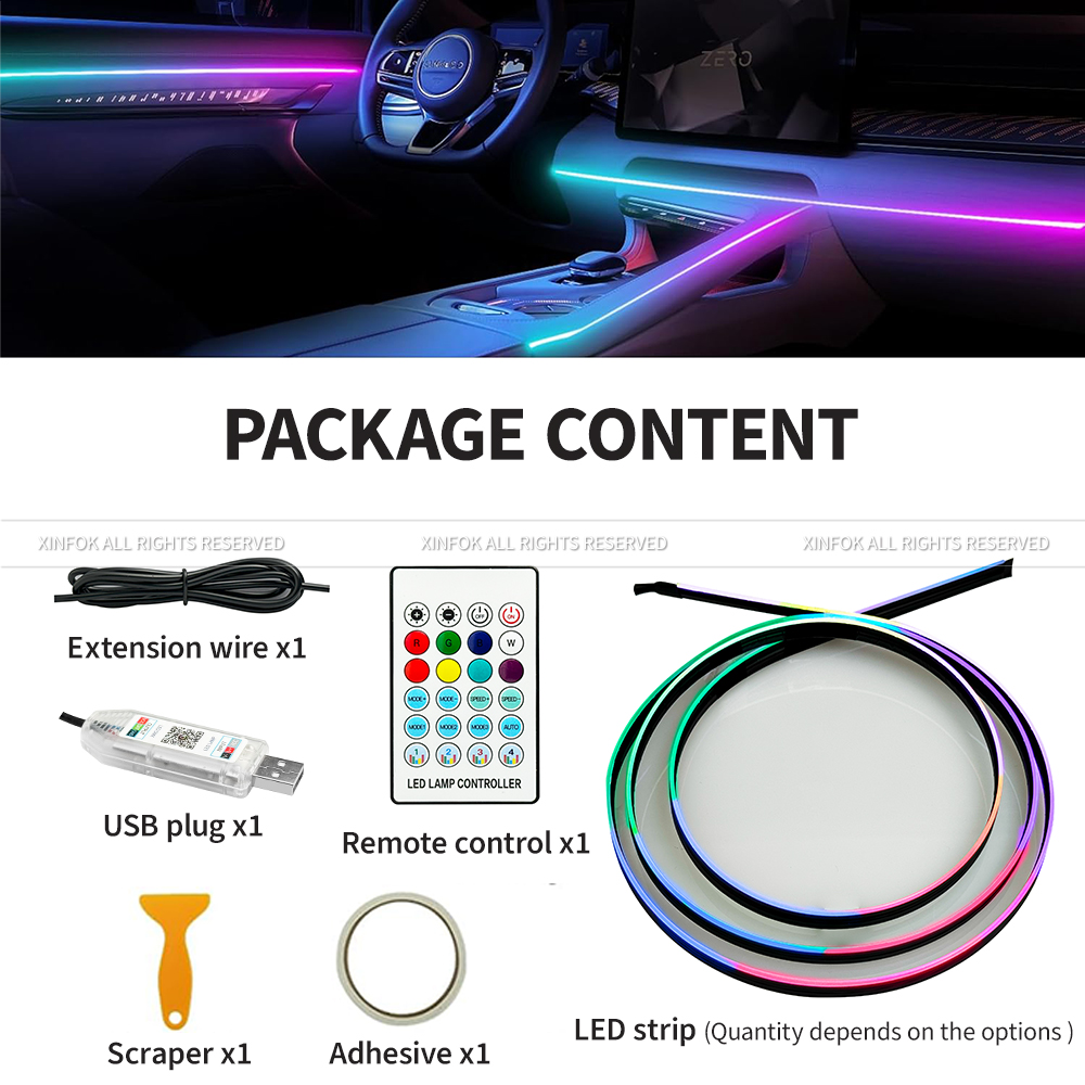 Lampu Strip LED Interior Mobil - Led El Wire ulasan dan harga