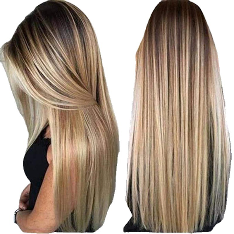 Wig rambut lurus panjang wanit - Wig Fiber Net ulasan dan harga
