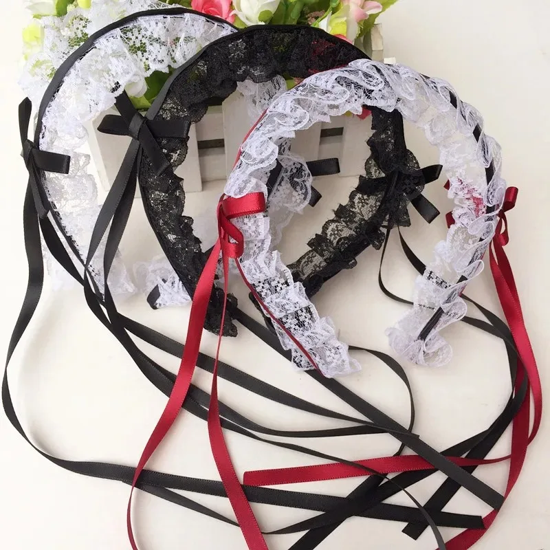 Pita Renda Lolita Jepang Lucu  - Cosplay Prop Bow ulasan dan harga