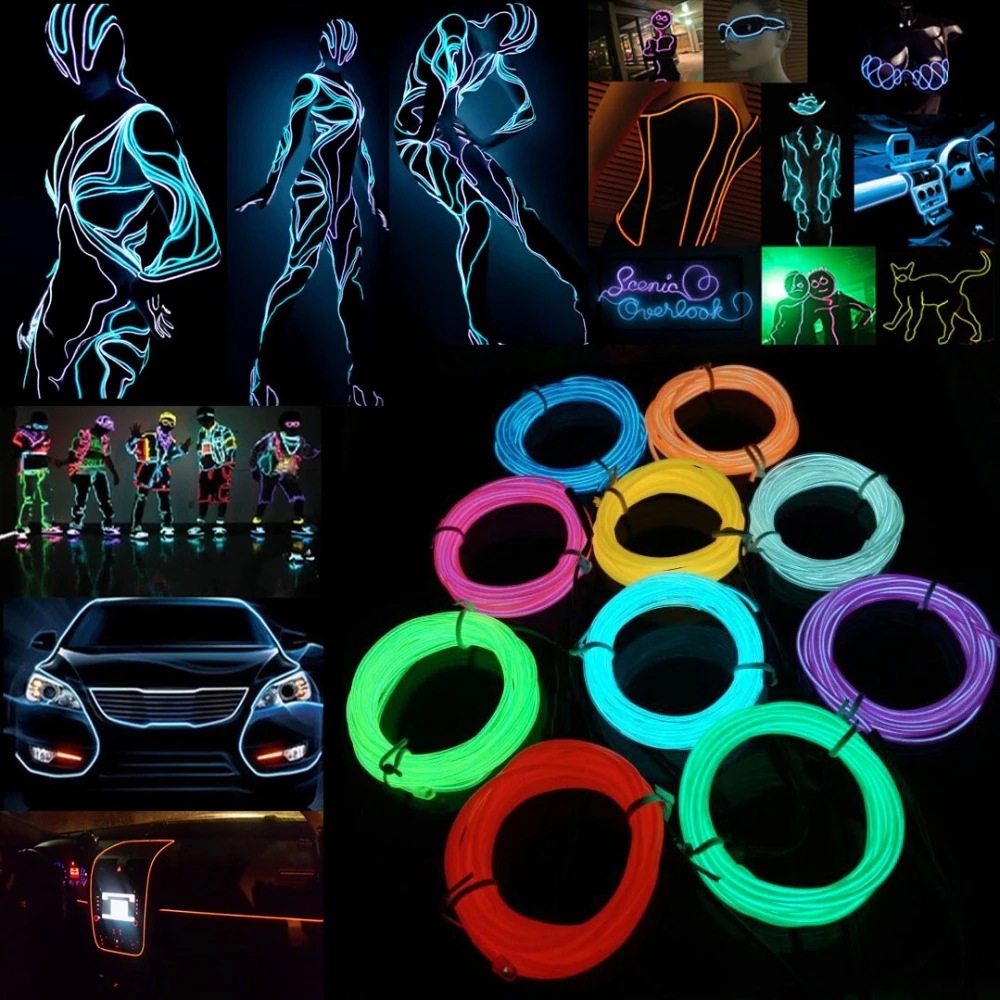 Tali kawat EL cahaya Neon, bat - Led El Wire ulasan dan harga
